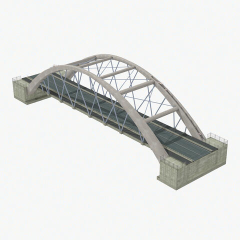 LowPoly 3D Model of Bridge