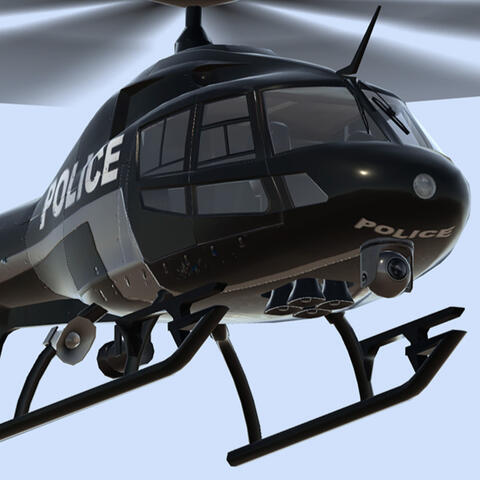 Police Helicopter 3D Model