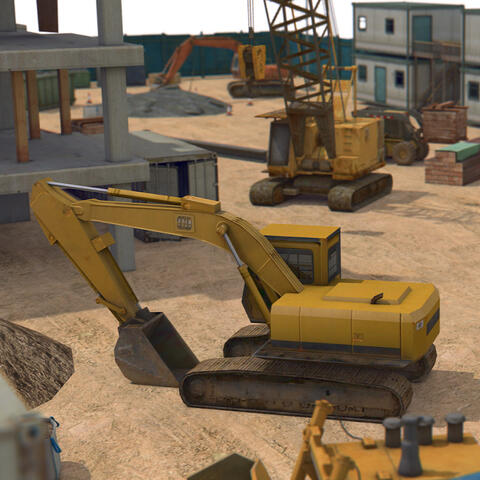 Construction Site 3D Scene