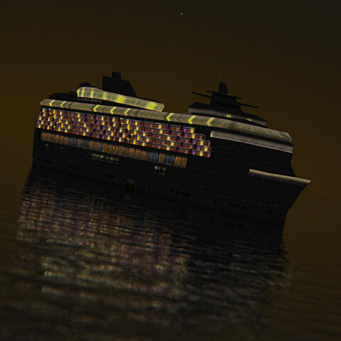 Cruise Liner in Night time